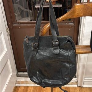 RUDSAK Black Leather back pack/Bag